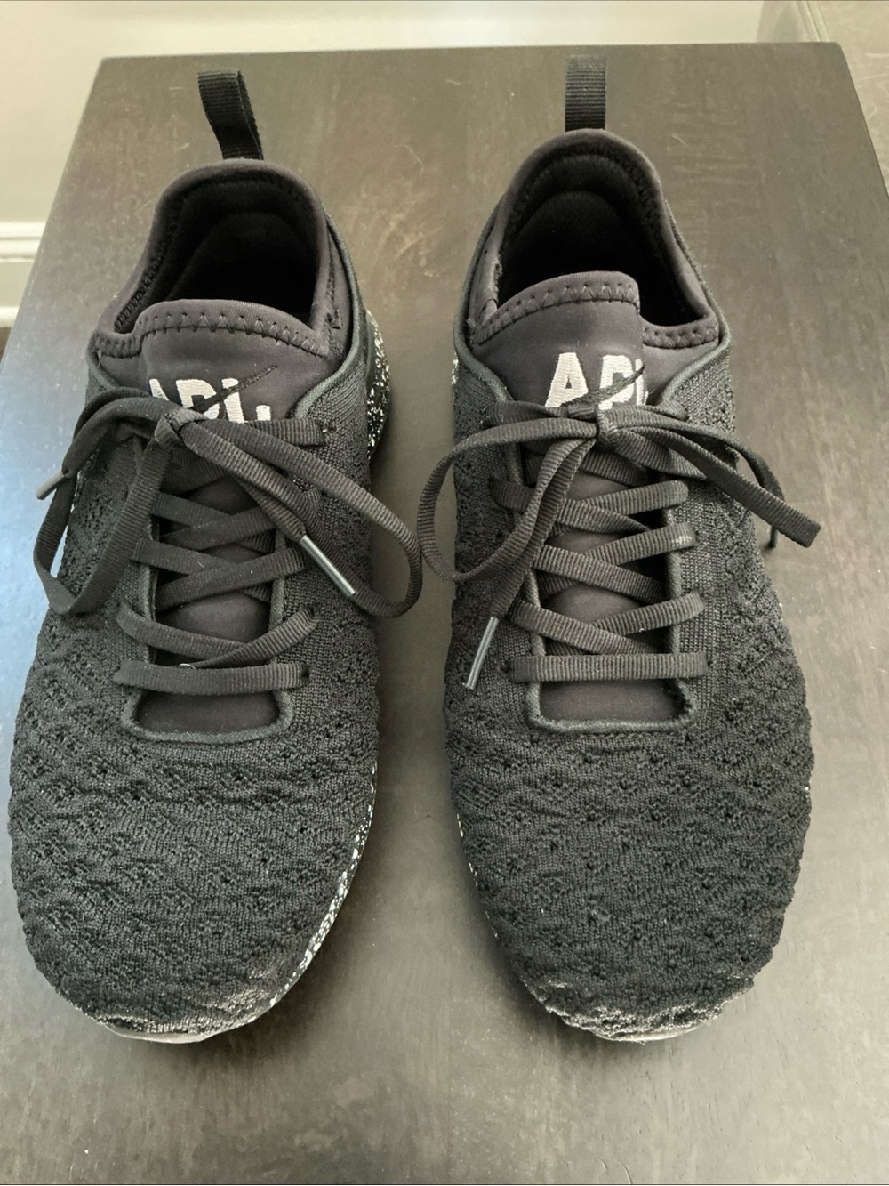 APL Women's Black Knit Lace-Up Sneakers